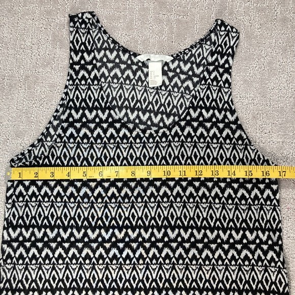 Tank Top Sz Small Scoop Neck Black White Geometric Rocker Indie Festival… - Picture 4 of 5